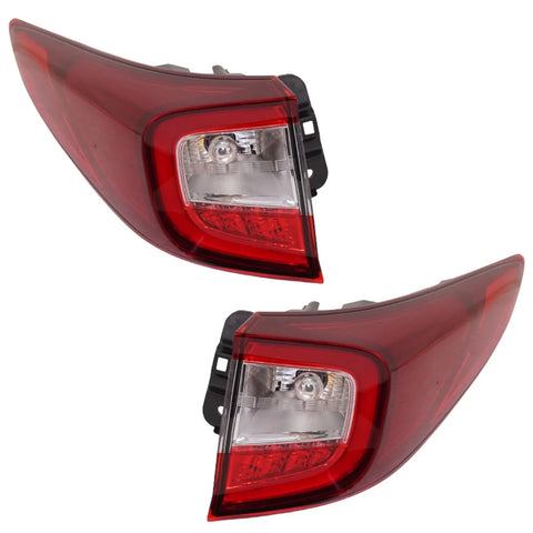 Tail Light Set For 2019-2020 Acura RDX Left and Right Red Lens Halogen/LED