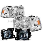 04-05 RANGER CHROME AMBER HEADLIGHT+TURN SIGNAL LAMP+SMOKED OE FOG LIGHT