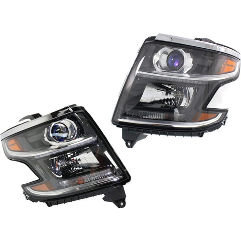 Headlight Set For 2015-2017 Chevrolet Tahoe Suburban Left and Right Pair