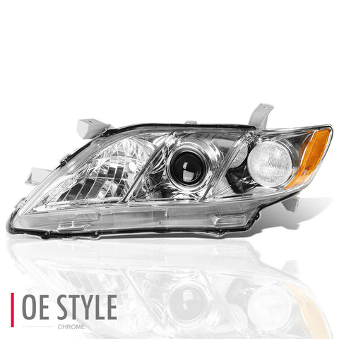 2007-2009 Toyota Camry Chrome Amber Signal Driver Side Projector Headlight