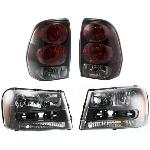 Headlight Kit For 2002-2006 Chevrolet Trailblazer EXT Left and Right Halogen