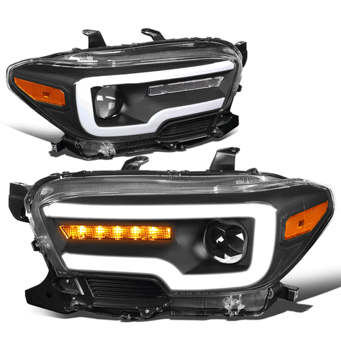 2016-2020 Tacoma Sequential LED DRL Black Amber Signal Projector Headlight