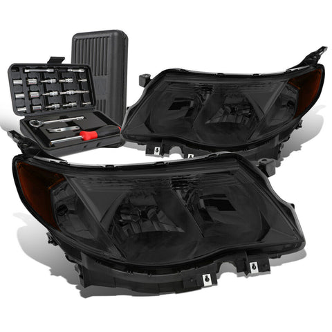 2009-2013 Subaru ester Smoked Amber Signal Headlight Head Lamps+Tool Box