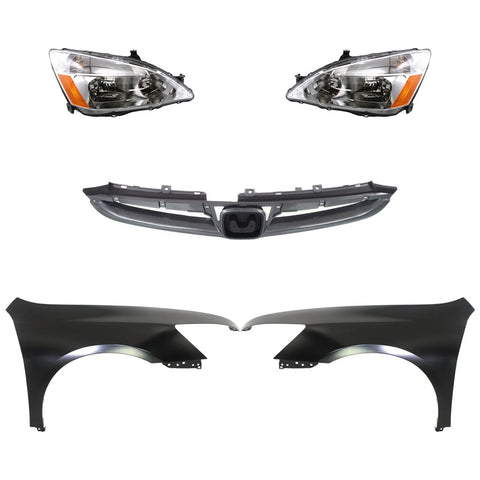 Kit Headlight Driving Head light Headlamp Driver & Passenger Side Sedan