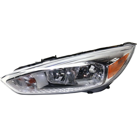 Headlight For 2015 2016 2017 2018 Ford Focus Left Chrome Housing With Bulb