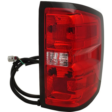 Tail Light For 2016-2018 Silverado 1500 16-19 Silverado 2500 HD RH Clear/Red