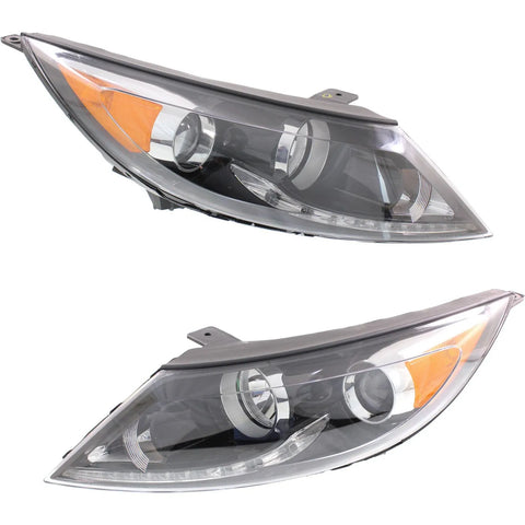 Headlight Set For 2013-2016 Kia Sportage Left and Right With Bulb 2Pc