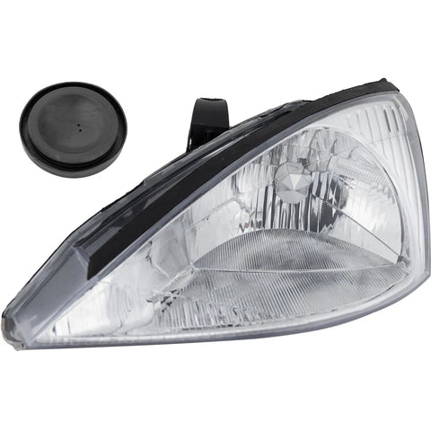 Headlight For 2000 2001 2002 Ford Focus Left Clear Lens With Bulb