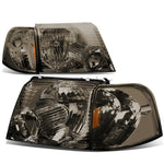 2002-2005 d Explorer Pair Smoked Housing Amber Corner Headlight/Lamp Set