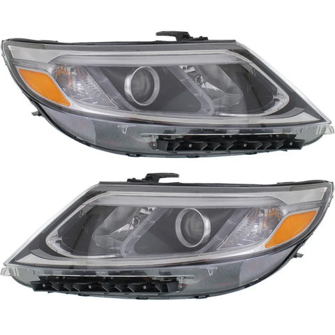 Halogen Headlight Set Left and Right For 2014-2015 Kia Sorento LX Model