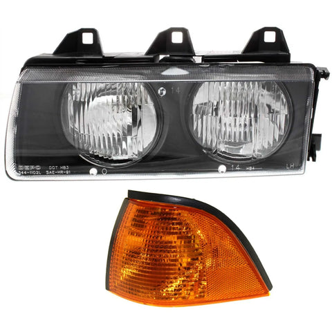 Headlight Kit For 1992-1999 BMW 318i Driver Side 2 Door Convertible