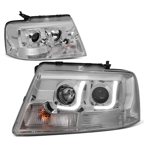 2004-2008 d F150 Mark LT LED DRL Tube Bar Projector Headlight Head Lamps