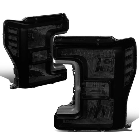 17-19 d F250 Super Duty Tinted Housing OE Style Driving Headlight Lamps