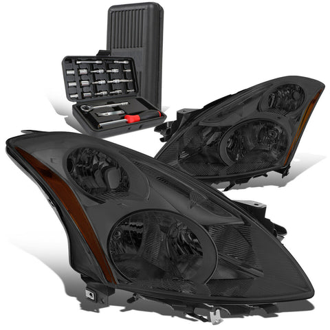 2010-2012 Altima Pair Smoked Housing Amber Signal Headlight Lamp+Tool Box