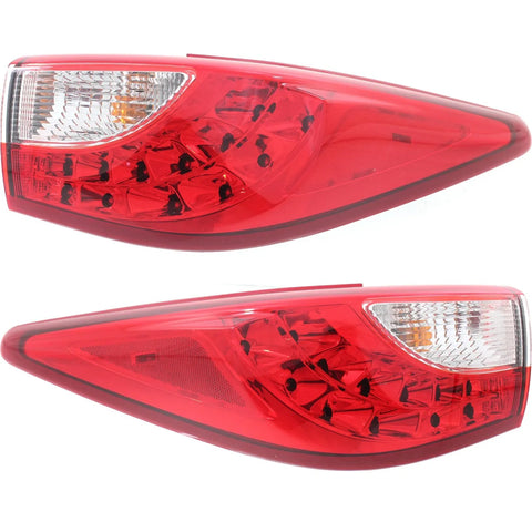Tail Light Set For 2013 Infiniti JX35 14-15 QX60 Left Right Clear/Red Halogen