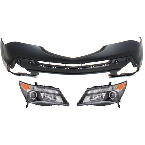 Headlight Kit For 2007-09 Acura MDX LH and RH Clear Lens with Sport Package HID