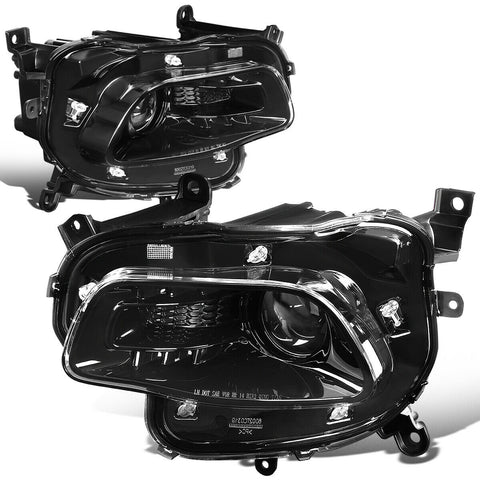 2014-2018 Jeep Cherokee KL Black Clear Corner Projector Headlight HeadLamps