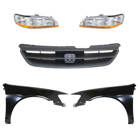 Kit Headlight Driving Head light Headlamp Driver & Passenger Side Coupe