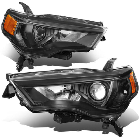 2014-2020 Toyota 4Runner Black Amber Signal Projector Headlight Headlamp