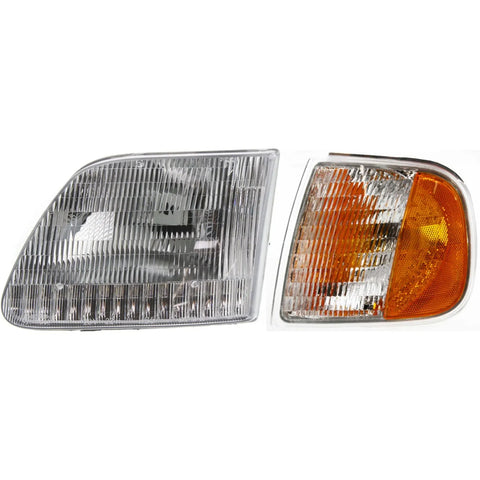 Headlight Kit For 1997-2003 Ford F-150 1997-2002 Ford Expedition Left 2pc