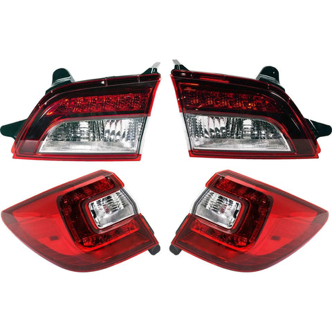 Tail Light Set For 2015-2019 Subaru Outback LH/RH Pair Inner Outer Halogen CAPA
