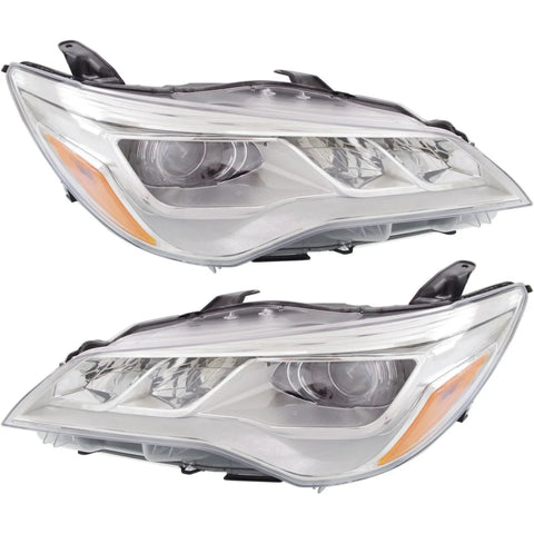 Headlight Set For 2015-2017 Toyota Camry XLE Left and Right LED With Bulb 2Pc