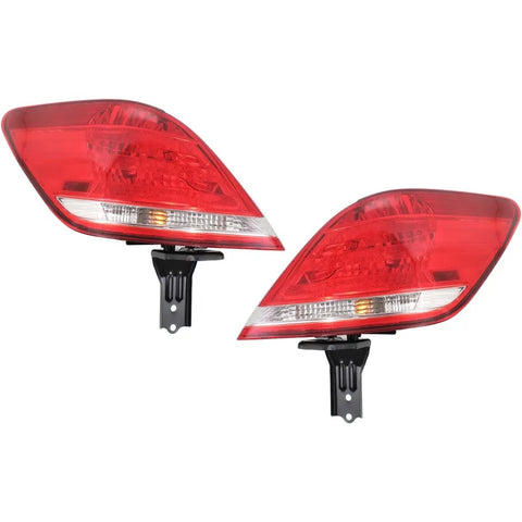 Halogen Tail Light Set For 2005-2007 Toyota Avalon Outer Clear/Red w/ Bulbs 2Pcs