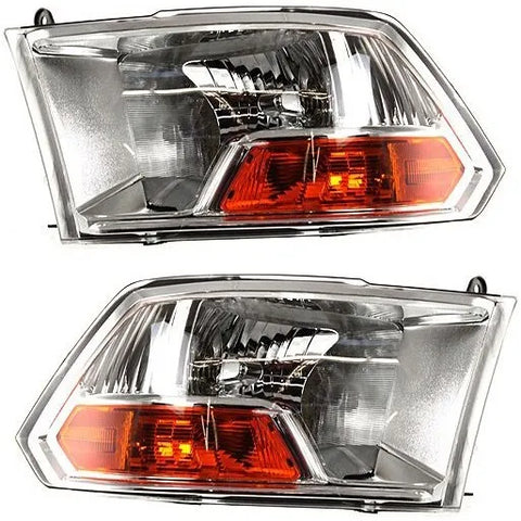 Headlight Set For 2011-2012 Ram 1500 Driver and Passenger Side w/ bulb