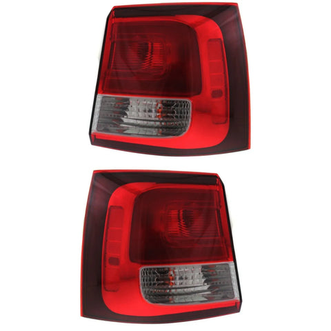 Halogen Tail Light Set For 2014-2015 Kia Sorento Outer Clear/Red w/ Bulbs 2Pcs