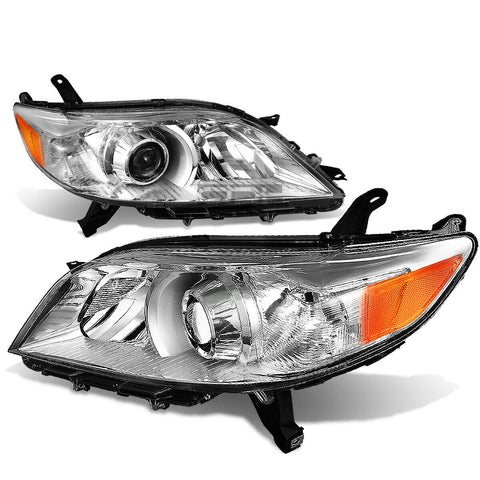 2011-2020 Toyota Sienna Pair Chrome Housing Amber Corner Headlight/Lamp Set