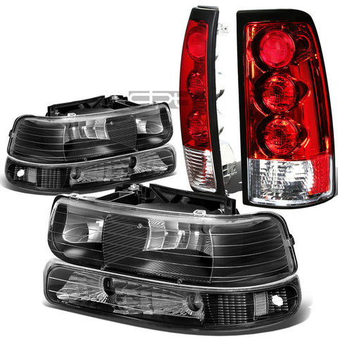 99-02 SILVERADO BLACK HEADLIGHT+CLEA