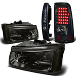 03-07 SILVERADO SMOKED+CLEAR SIGNAL HEADLIGHT+CHRO