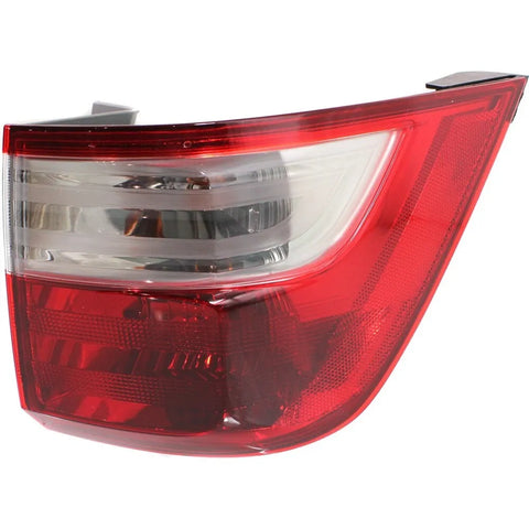 Halogen Tail Light For 2011-2013 Honda Odyssey Right Outer Clear/Red w/Bulb CAPA
