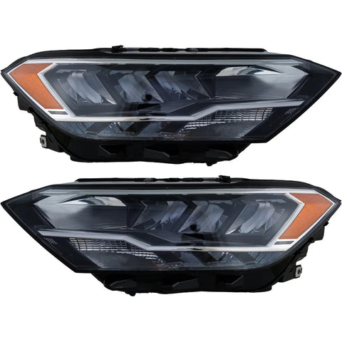 Headlight Set For 2019-2021 Volkswagen Jetta Driver Passenger With bulbs LED