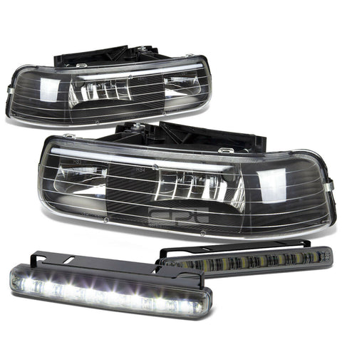 BLACK HOUSING CLEAR LENS HEADLIGHT/LAMP