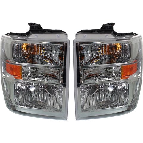 Headlight Set For 2008-2019 Ford E-350 Super Duty 2008-14 E-150 Left Right CAPA