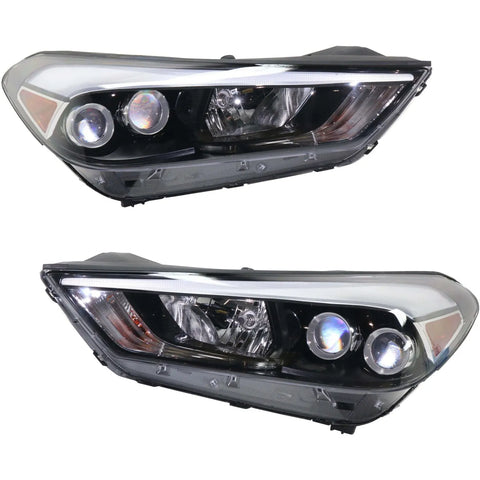 Headlight For 2016-2018 Hyundai Tucson Driver and Passenger Side