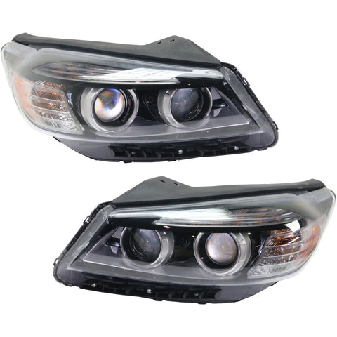 Headlight Set For 2016-2018 Kia Sorento Driver and Passenger Side HID/Xenon
