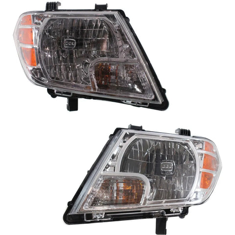Halogen Headlight Set For 2009-2017 Nissan Frontier Left & Right w/ Bulbs CAPA