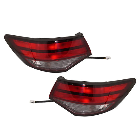 Tail Light Set For 2020-2021 Nissan Sentra Left Right Outer Clear/Red Halogen