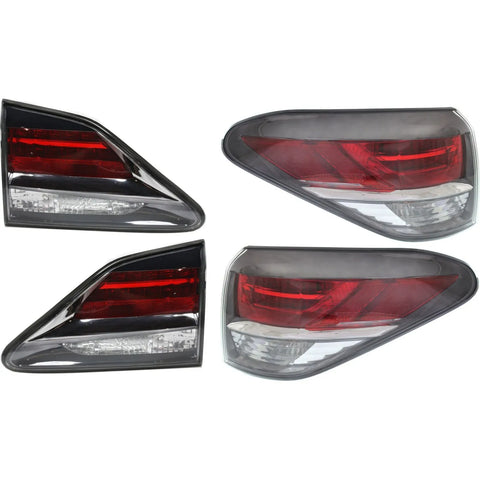 Tail Light For 2013-2015 Lexus RX350 Kit LH and RH Inner and Outer Canada Built