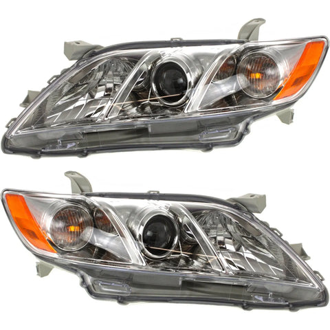 Headlight Set For 2007-2009 Toyota Camry LE XLE Left and Right With Bulb CAPA