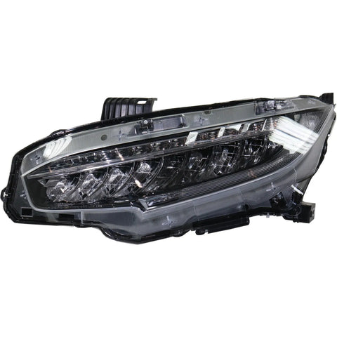 Headlight For 2016-2021 Honda Civic Driver Side CAPA LED Clear Lens