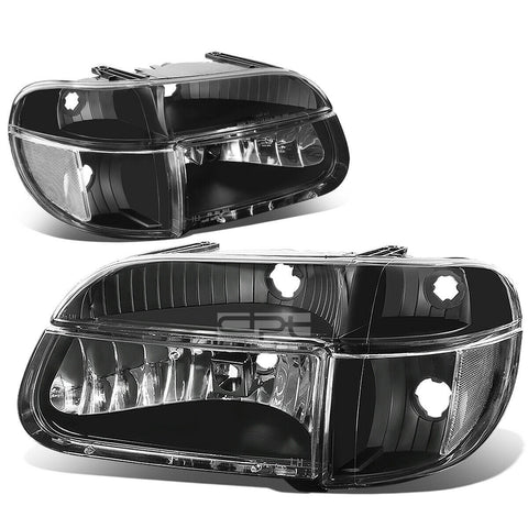 1995-2001 d Explorer Pair Black Housing Clear Corner Headlight/Lamp Set