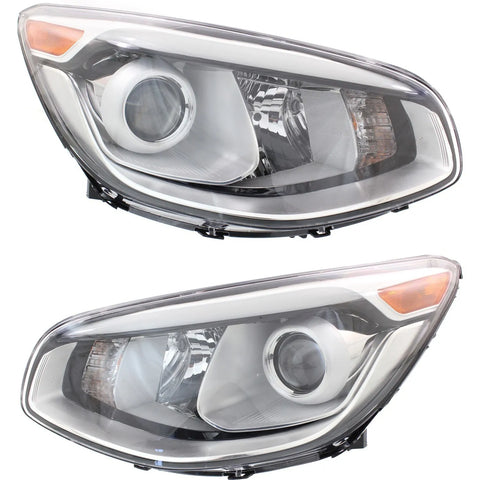 Headlight Set For 2014-2016 Kia Soul Left and Right With Projector Type CAPA 2Pc