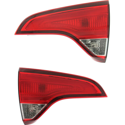 Halogen Tail Light Set For 2014-2015 Kia Sorento Inner Clear/Red w/ Bulbs 2Pcs