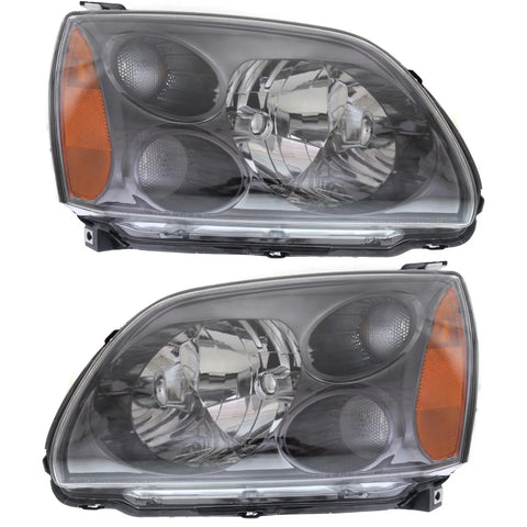 Headlight Set For 2004-2009 Mitsubishi Galant Left and Right With Bulb 2Pc