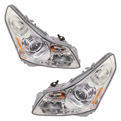 Headlight Set For 2007-08 Infiniti G35 Driver and Passenger Side CAPA HID/Xenon