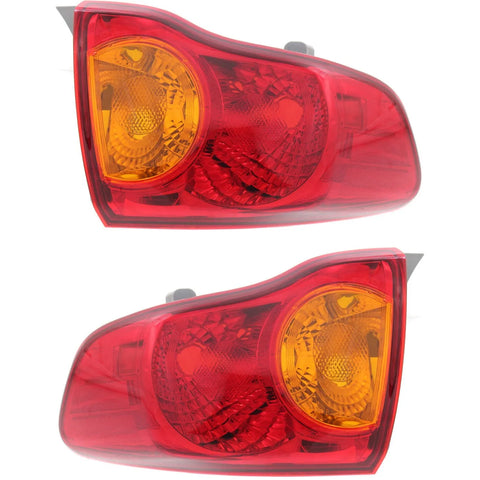 Tail Light For 2009-2010 Toyota Corolla Set of 2 Left and Right Outer CAPA
