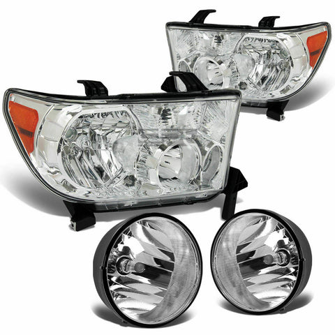07-13 TUNDRA GSK50/51 CHROME HOUSING  REFLECTOR HEADLIGHTS/LAM